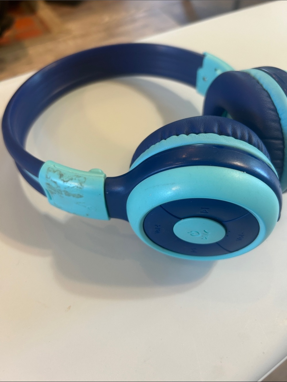 Kid, Blue & Light Blue Over-Ear Headphones with Built-In Controls